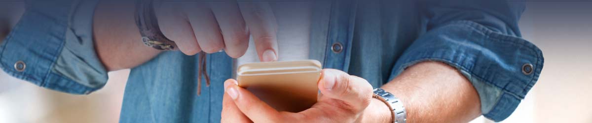 Person making a selection on their smartphone